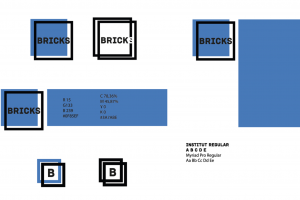 Логотип учебный для компании bricks