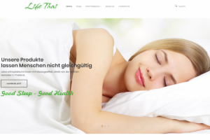 Сайт интернет-магазина "LifeThai.de" - подушки из латекса