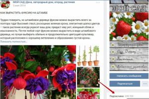 Ведение группы в контакте "Мой сад"