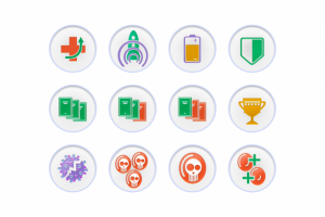 Иконки достижений «nanoLab Fighter»