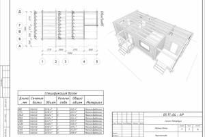 Дом из деревянного бруса, проект в Revit 3D