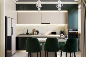 Визуализация кухни-гостиной