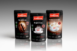 Дизайн серии упаковок кофе Caffe Delazzo