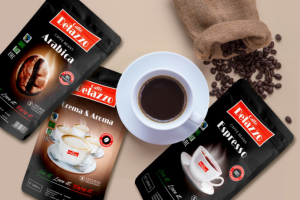 Дизайн серии упаковок кофе Caffe Delazzo