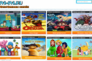 Верстка шаблона "Мультфильмы Иви-Иви.ру"