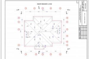План кровли одноэтажного дома