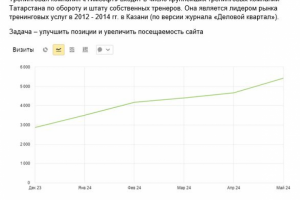 Увеличение посещаемости сайта тренинговой компании