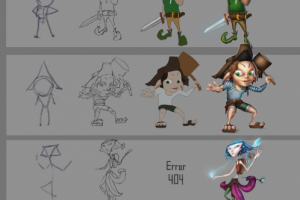 Концепт-арт персонажа в анимационном стиле