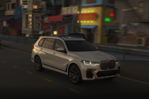 3D сцена с автомобилем