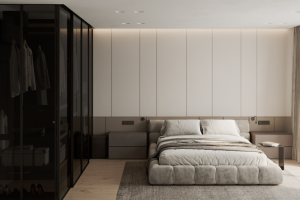 Мастер спальня в стиле минимализм