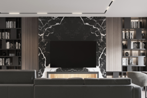 Гостиная с камином