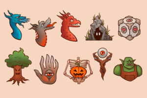 Мифические существа и элементы для настольной игры