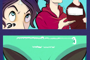 Страничка комикса с полноценным покрасом