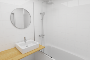 Ванная комната в белых тонах