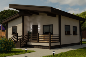 Визуализация дома каркасного