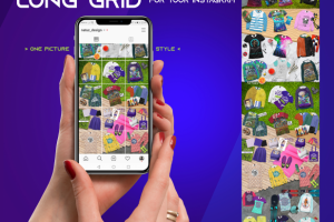 Бесшовная лента инстаграм под продажу сувенирной продукции.