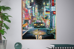 Акриловые работы на холсте.