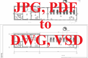 Перевод из JPG, PDF в DWG, VSD