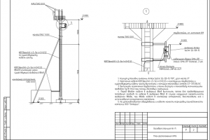 План расположения АФУ БШД (Wi-Fi) на мачте связи