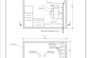 Эскиз расположения оборудования ВН в уличном шкафу