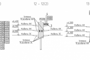 Разрезы кабельных эстакад