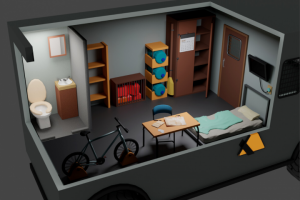 Дом на колёсах изометрия