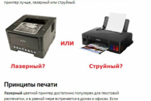 Лазерный или струйный принтер