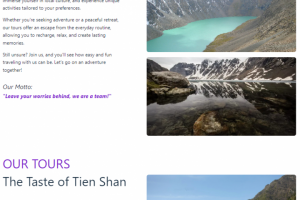 Разработка сайта для организатора туров в Киргизию.