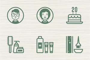 Иконки для сайта парикмахера