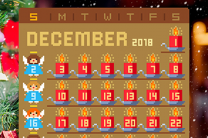 Календарь в стиле пиксель-арт