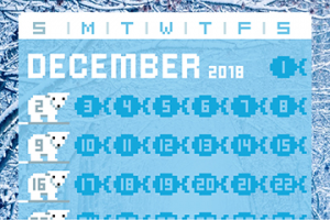 Календарь в стиле пиксель-арт