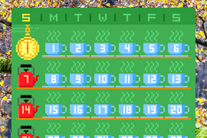 Календарь в стиле пиксель-арт