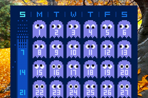 Календарь в стиле пиксель-арт