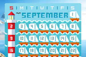 Календарь в стиле пиксель-арт