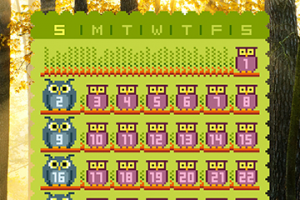 Календарь в стиле пиксель-арт
