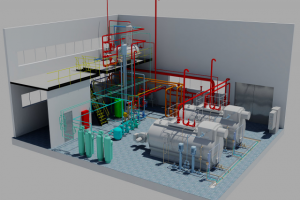 Паровая котельная 5,0 т/ч пара  и тепловой мощностью 3,26 МВт