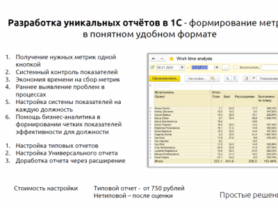 Создание нетиповых отчетов для ERP систем.