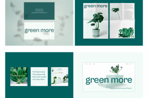 Логотип и фирменный стиль для цветочного магазина.