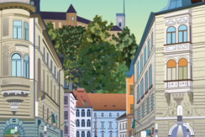 Векторная иллюстрация. Словения.