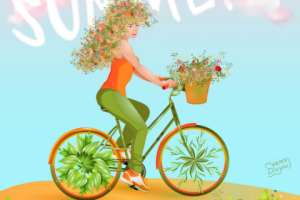 Лето. Векторная иллюстрация. Adobe Illustrator.