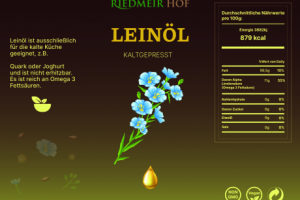 Этикетка. Льняное масло.