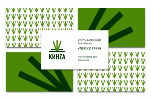Визитки для компании КИНZA.