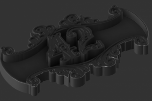 Модель таблички с номером для ЧПУ-фрезера