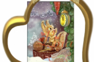 отрисовка открытки с СССР... с интерплитацией.