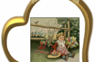 отрисовка  старинной открытки... с интерплитацией.