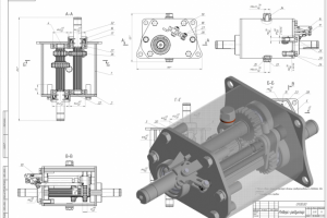 Реверс-редуктор для мотобуксировщика, снегохода