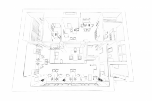 Скетч планировки офиса нотариальной конторы и бюро переводов
