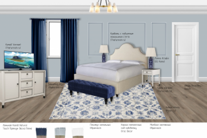 Спальня - бюджетный ремонт в квартиру под сдачу (коллаж)