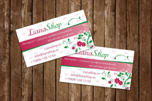 Визитка для интернет-магазина косметики для волос