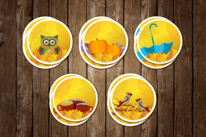 Осенние стикеры.